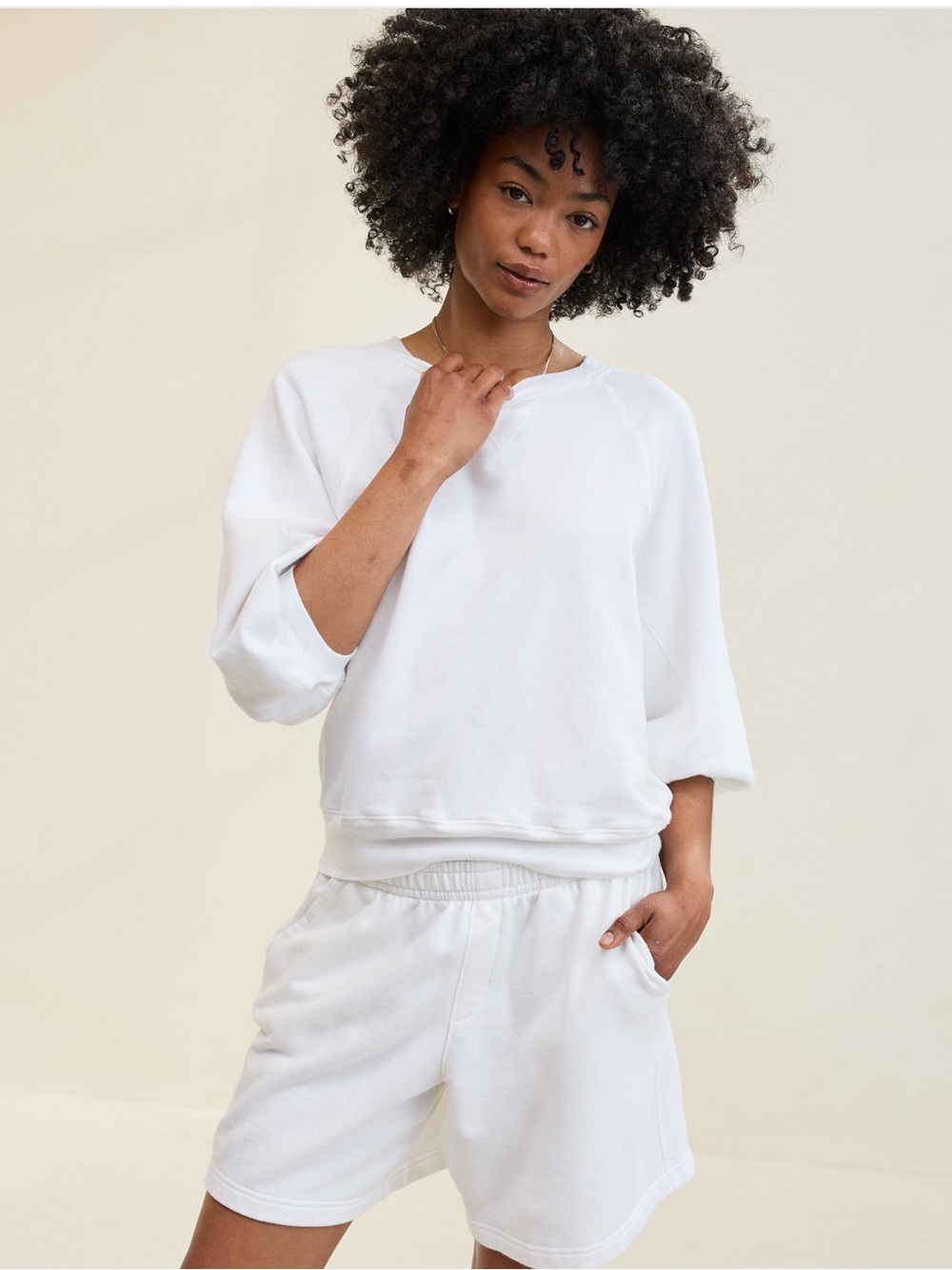 Aerie White Femme Sweatshirt, brand new with tags, 3/4 balloon sleeves
